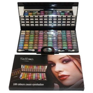 Saffron 100 Colour Cream Eyeshadow With Mirror 50g